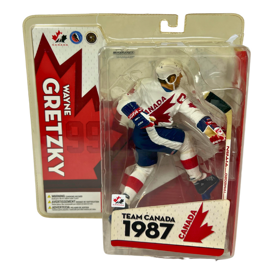 McFarlane NHL Wayne Gretzky White Jersey 1987 Team Canada Figure