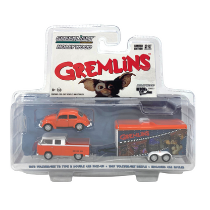 Greenlight Hollywood Gremlins Hitch & Tow Volkswagen T2 & Beetle 1:64 Diecast