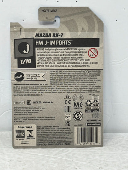 Hot Wheels HW J-Imports Mazda RX-7 JDM 1:64 Diecast