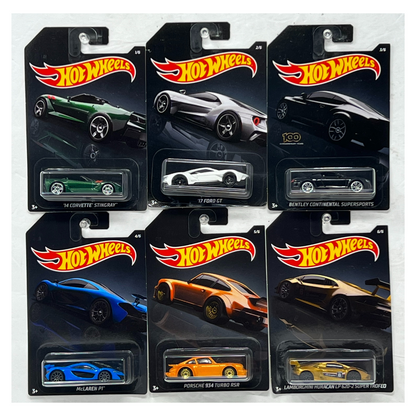 Hot Wheels 100 Extraotdinary Years Exotics Supercars 1:64 Diecast Set of 6