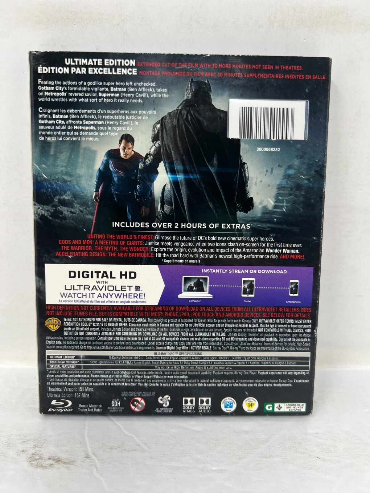 Batman v Superman: Dawn of Justice (Blu-ray, 2016) DC Movie Good Condition!!!