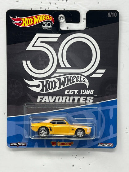 Hot Wheels 50 Favorites '69 Camaro Real Riders 1:64 Diecast