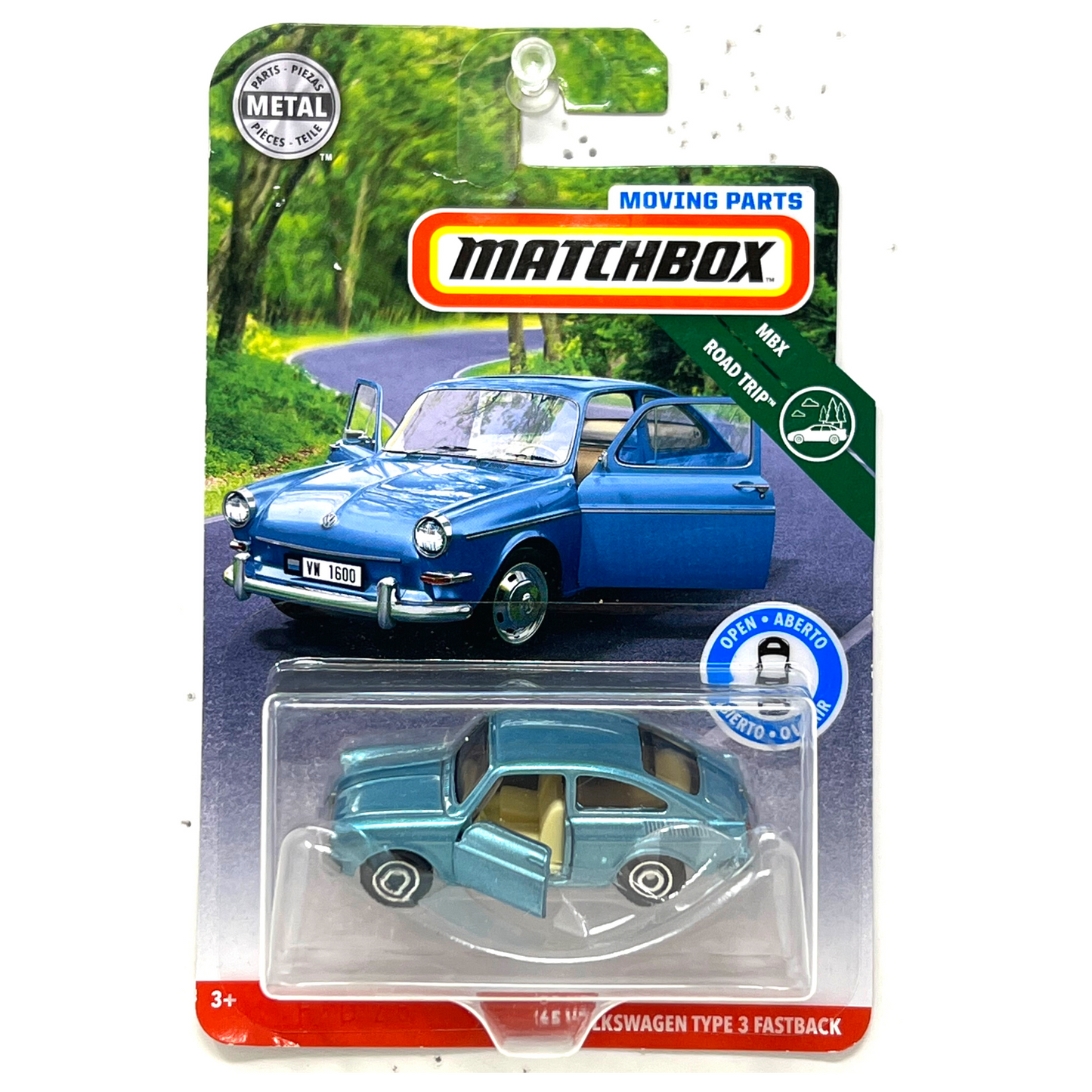 Matchbox Moving Parts MBX Road Trip '65 Volkswagen Type 3 Fastback 1:64 Diecast