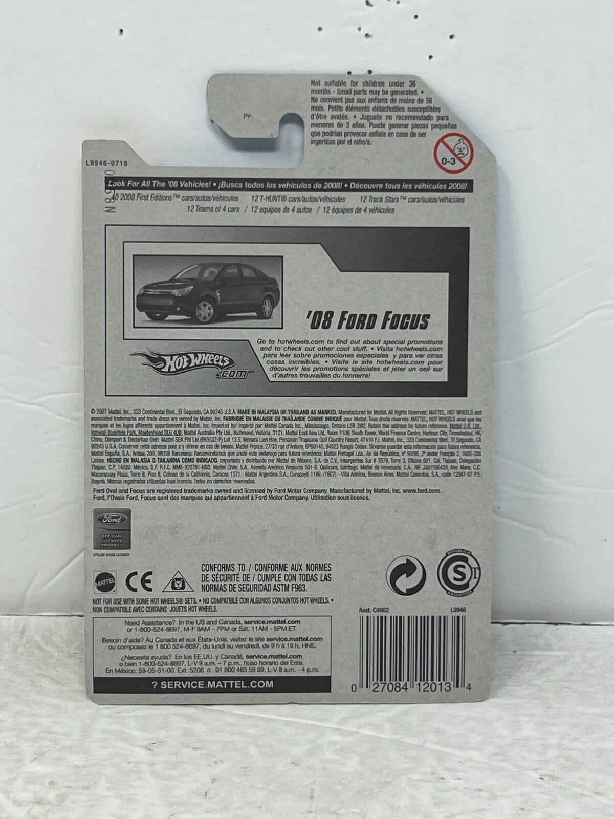 Hot Wheels 2008 New Models '08 Ford Focus JDM 1:64 Diecast