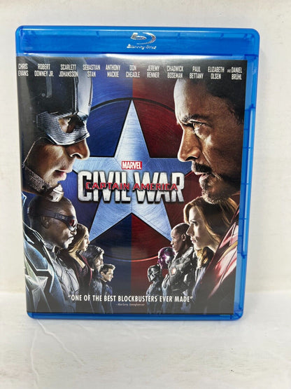 Captain America Civil War (Blu-ray, 2016) Marvel Studios Good Condition!!!