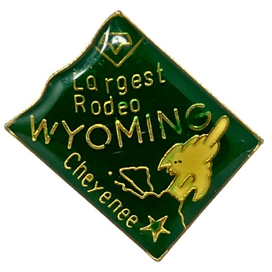 Cheyenee Wyoming Largest Rodeo Souvenir Cities & States Lapel Pin P1