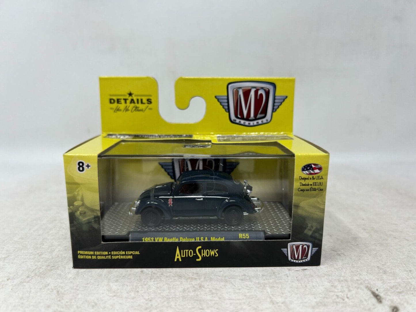 M2 Machines Auto-Shows 1953 VW Beetle Deluxe U.S.A. Model R55 1:64 Diecast