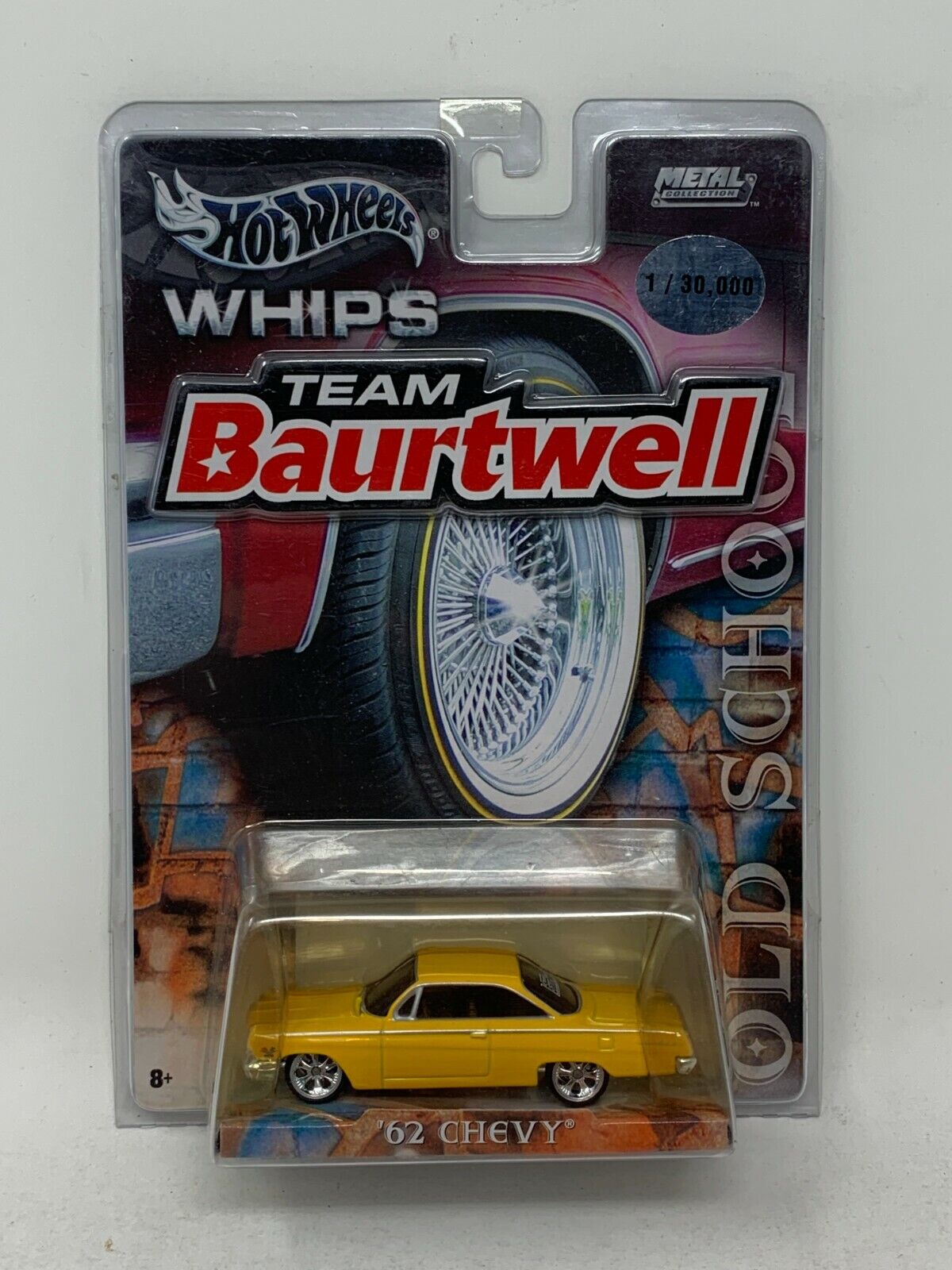 Hot Wheels Whips Team Baurtwell Old School '62 Chevy 1:64 Diecast