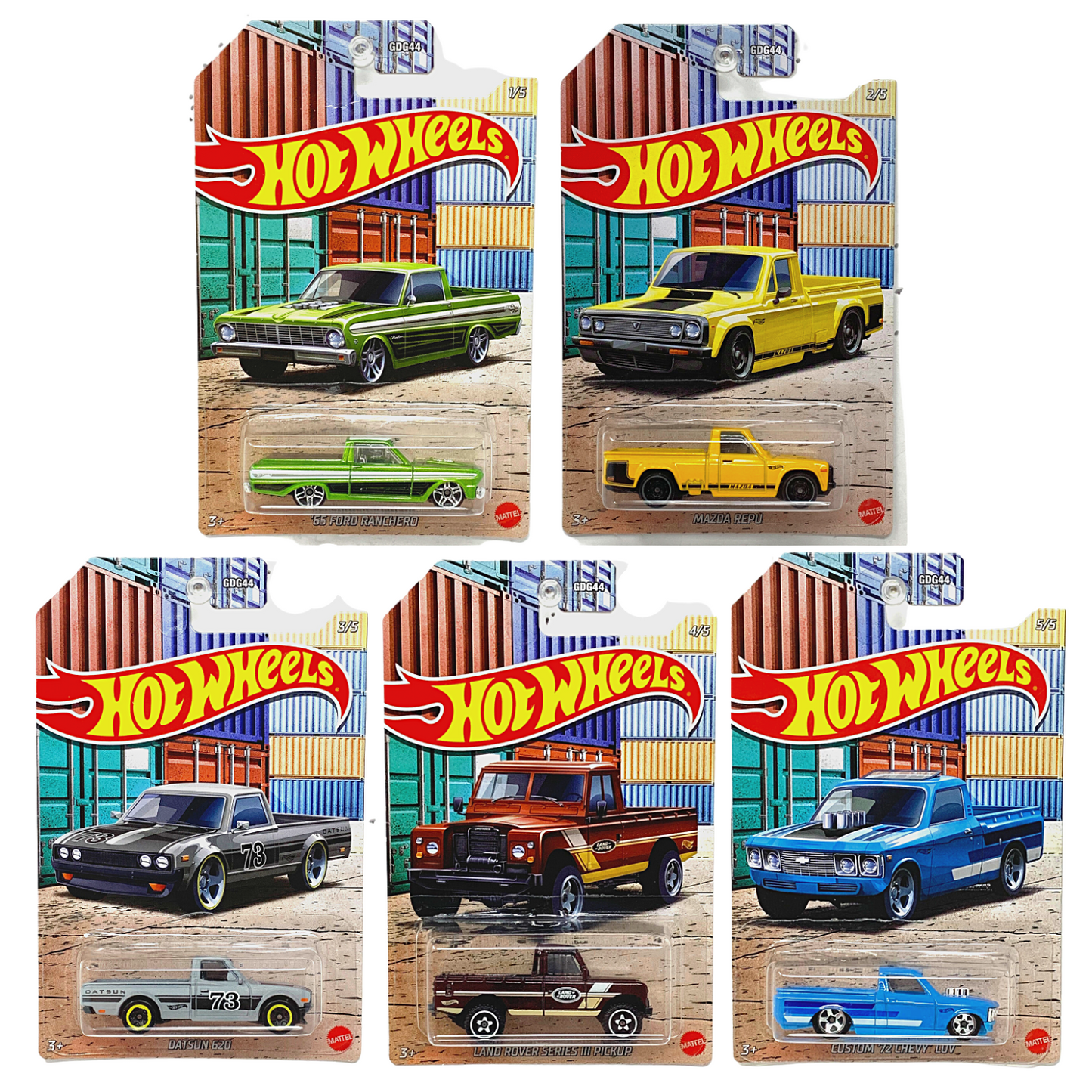 Hot Wheels 2021 Pickup Trucks Series 1:64 Diecast Complete Set of 5 Walmart Excl