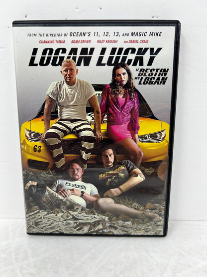 Logan Lucky (DVD, 2017) Crime Channing Tatum Good Condition!!!