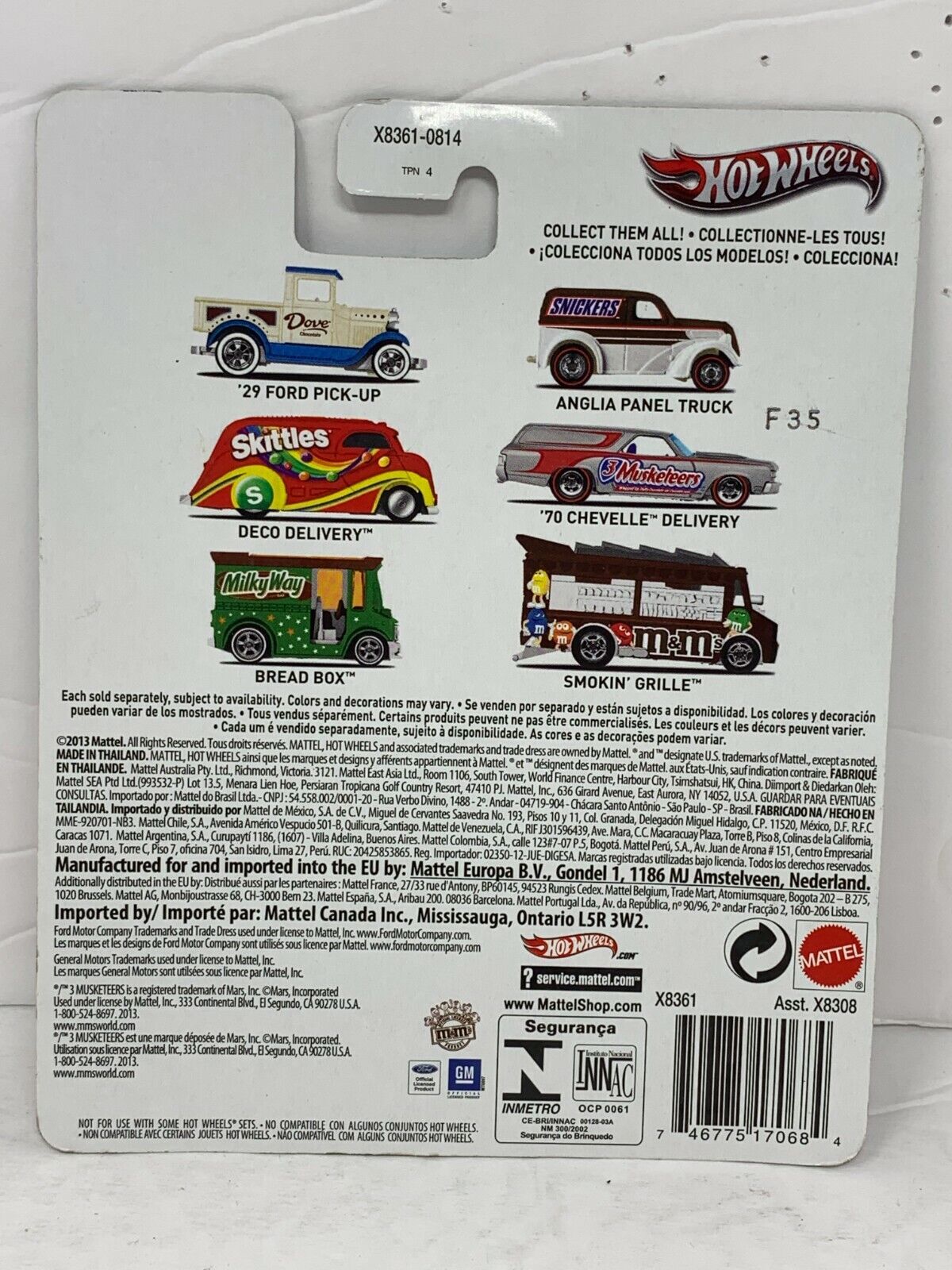 Hot Wheels 3 Musketeers '70 Chevelle Delivery Real Riders 1:64 Diecast