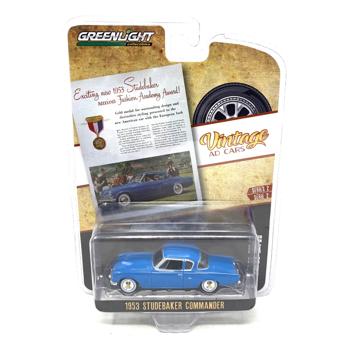 Greenlight Vintage Ad Cars Series 2 1953 Studebaker Commander 1:64 Diecast