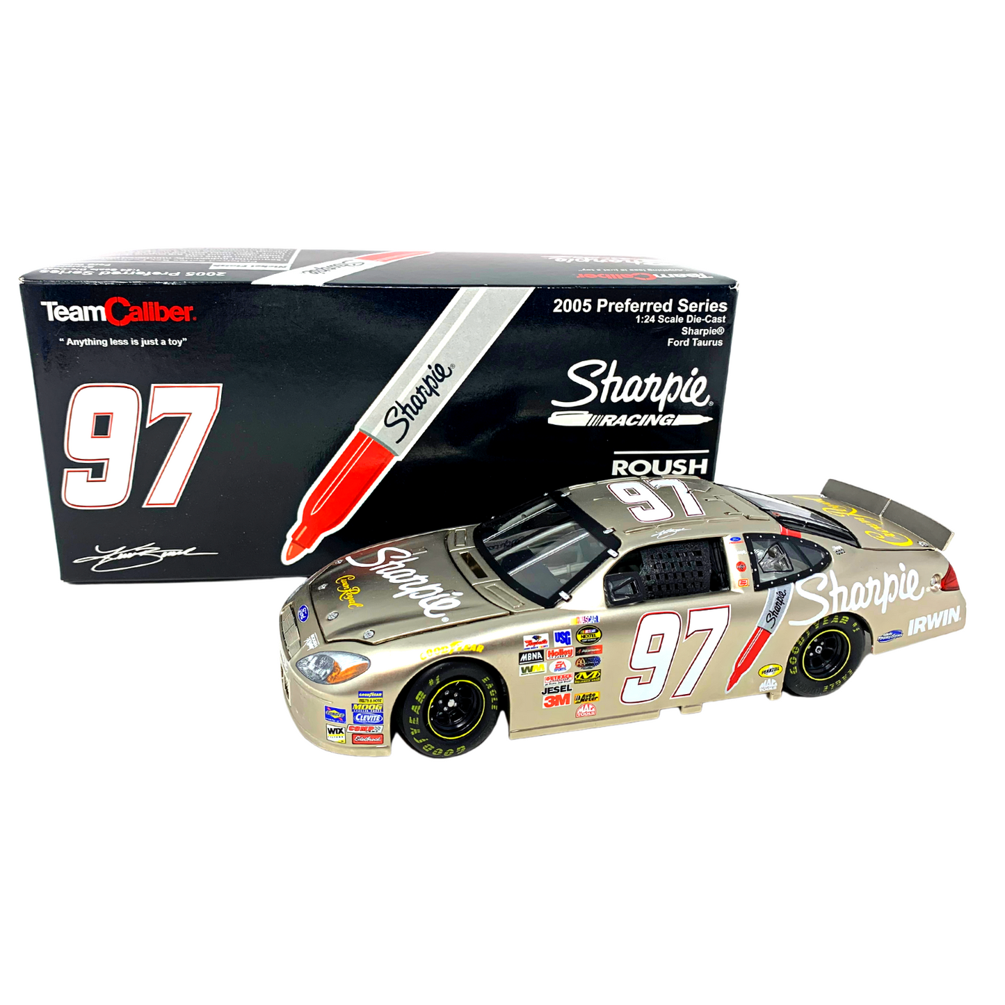 Team Caliber Nascar Kurt Busch #97 Sharpie Nickel Finish 2005 1:24 Diecast