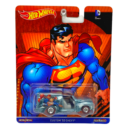 Hot Wheels Pop Culture Comics Superman Custom '52 Chevy Real Riders 1:64 Diecast