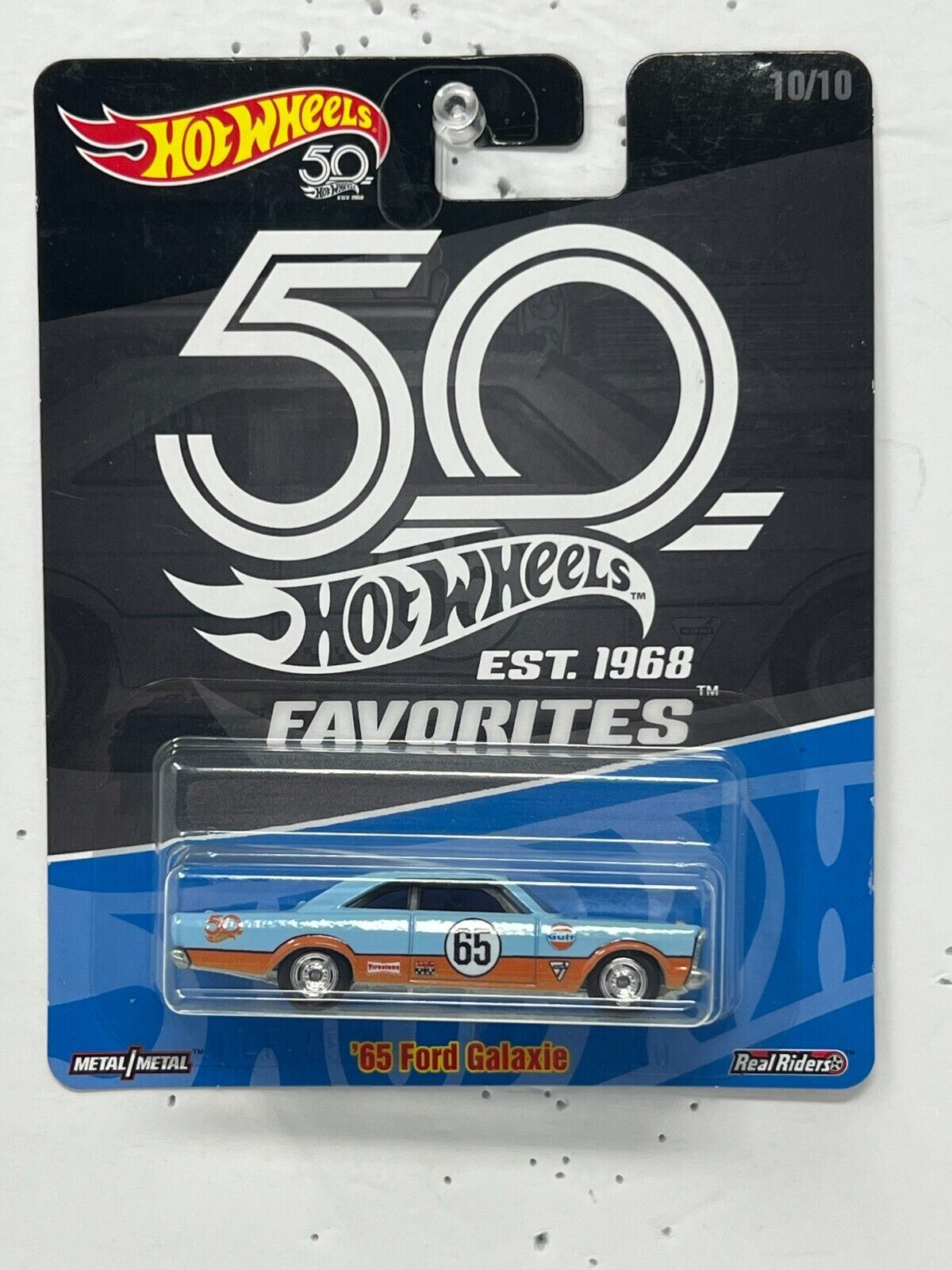 Hot Wheels 50 Favorites '65 Ford Galaxie Real Riders 1:64 Diecast