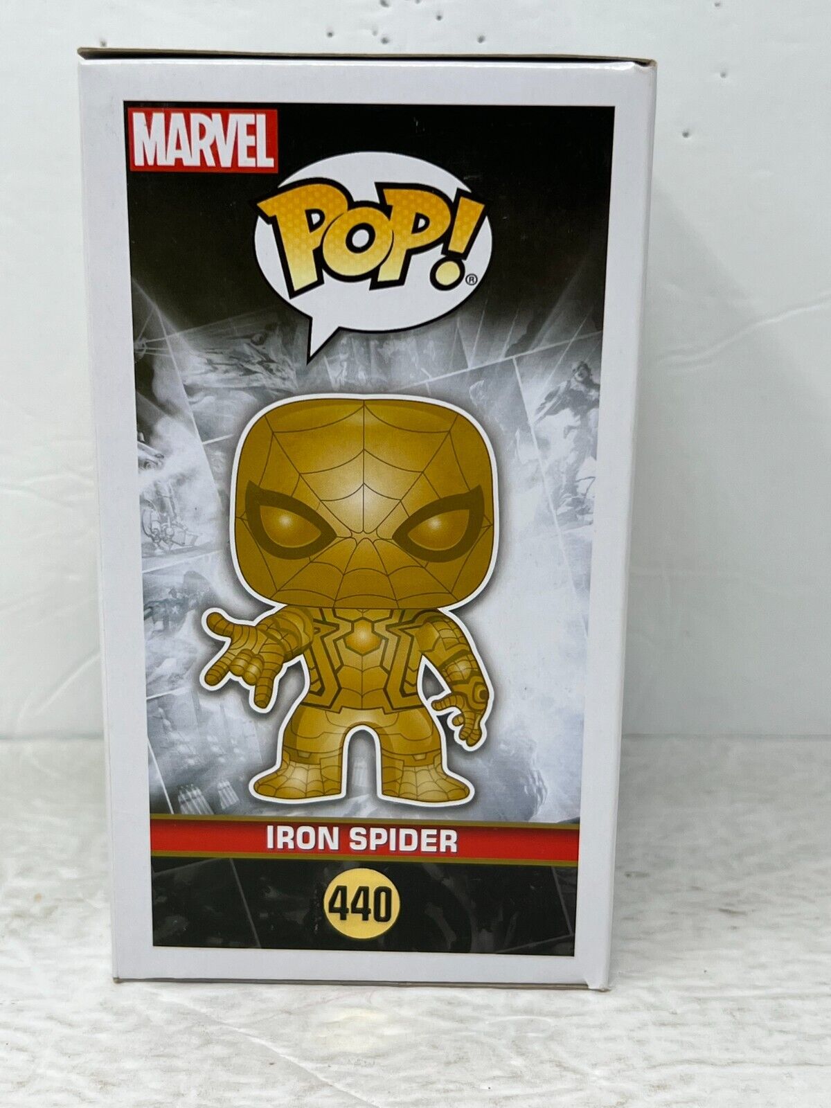 Funko Pop! Marvel Studios #440 Iron Spider Gold Chrome Bobble-Head Vaulted