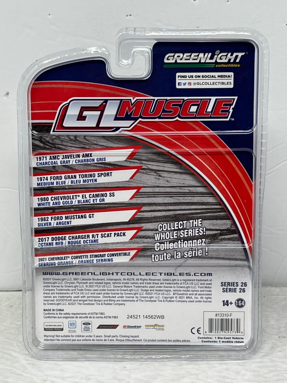 Greenlight GL Muscle 2021 Chevrolet Corvette Stingray Convertible 1:64 Diecast