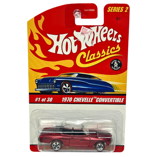 Hot Wheels Classics Series 2 1970 Chevelle Convertible Muscle Car 1:64 Diecast Red