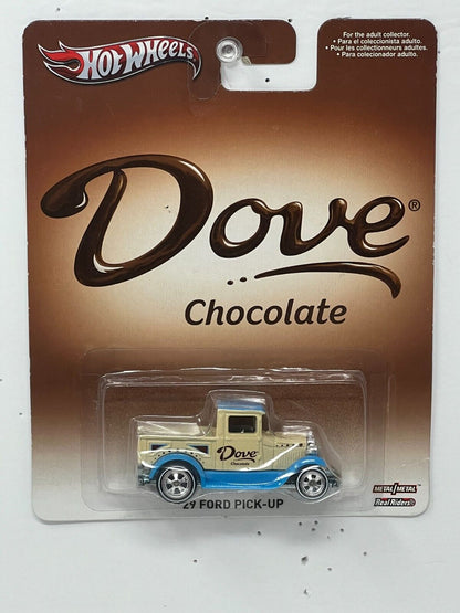 Hot Wheels Dove Chocolate '29 Ford Pick-Up Real Riders 1:64 Diecast