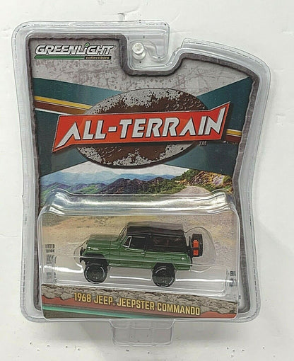 Greenlight All-Terrain 1968 Jeep Jeepster Commando 1:64 Diecast