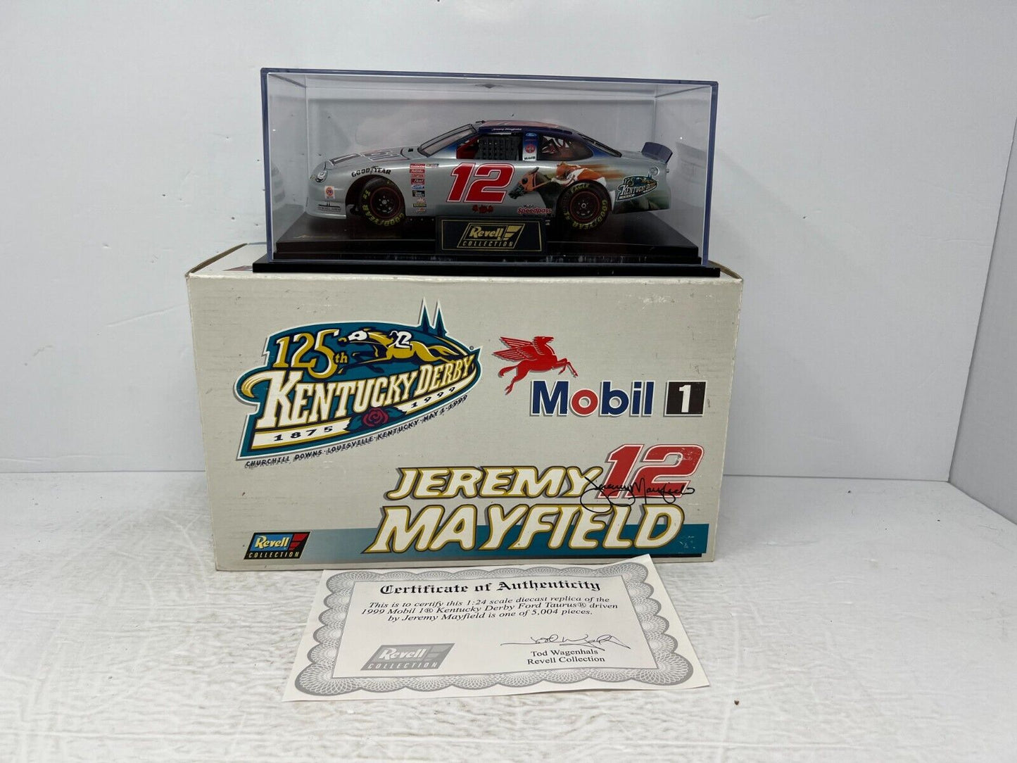 Revell Nascar #12 Jeremy Mayfield Mobil 1 Kentuckey Derby 1999 Ford 1:24 Diecast