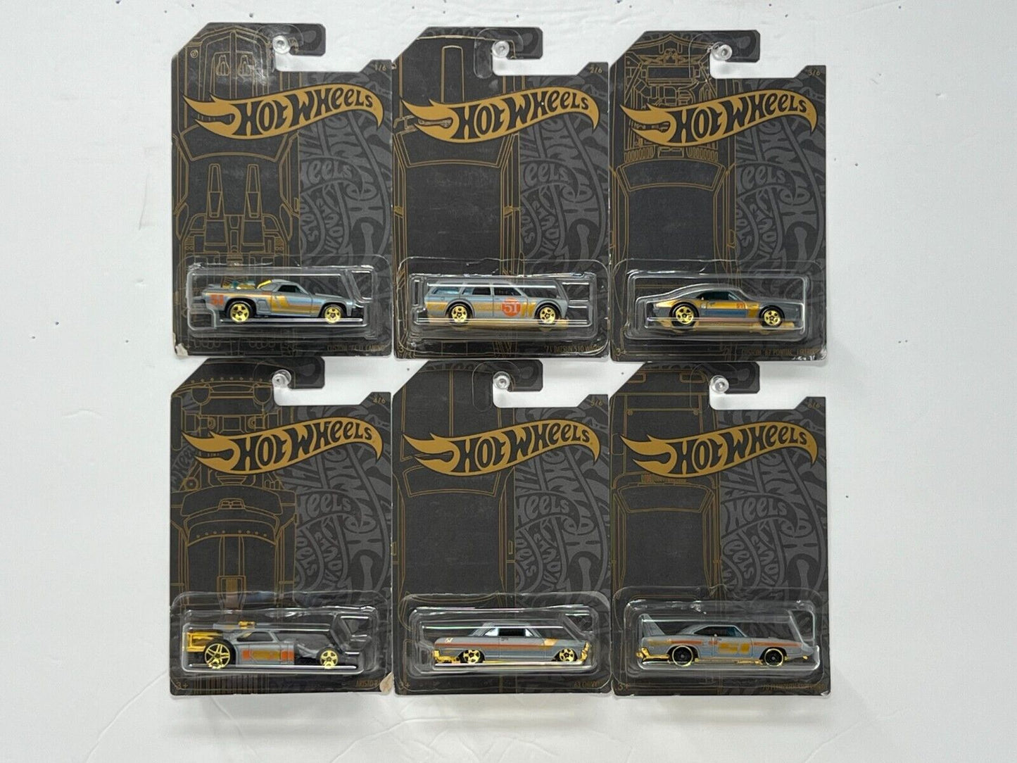 Hot Wheels Satin and Chrome Series 1:64 Diecast Car Set of 6