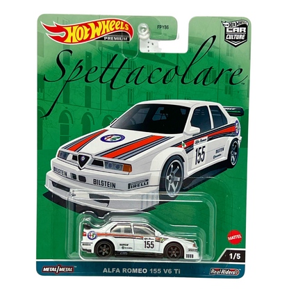 Hot Wheels Premium Spettacolare Alfa Romeo 155 V6 Ti 1:64 Diecast