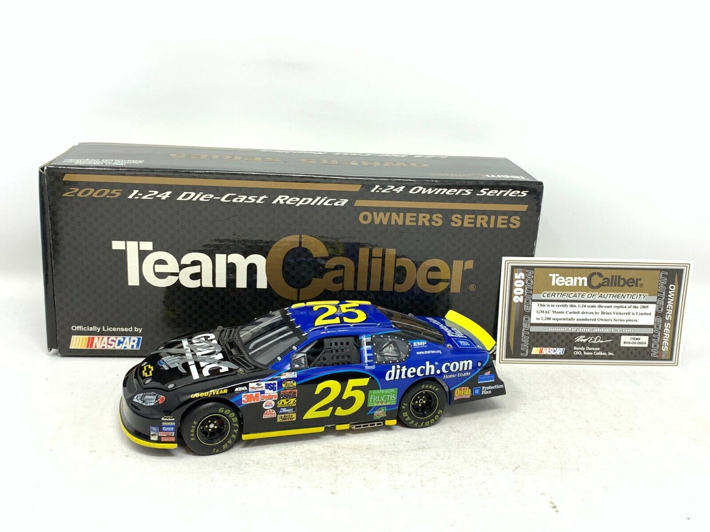 Team Caliber Owners Nascar Brian Vickers #25 GMAC 2005 Monte Carlo 1:24 Diecast