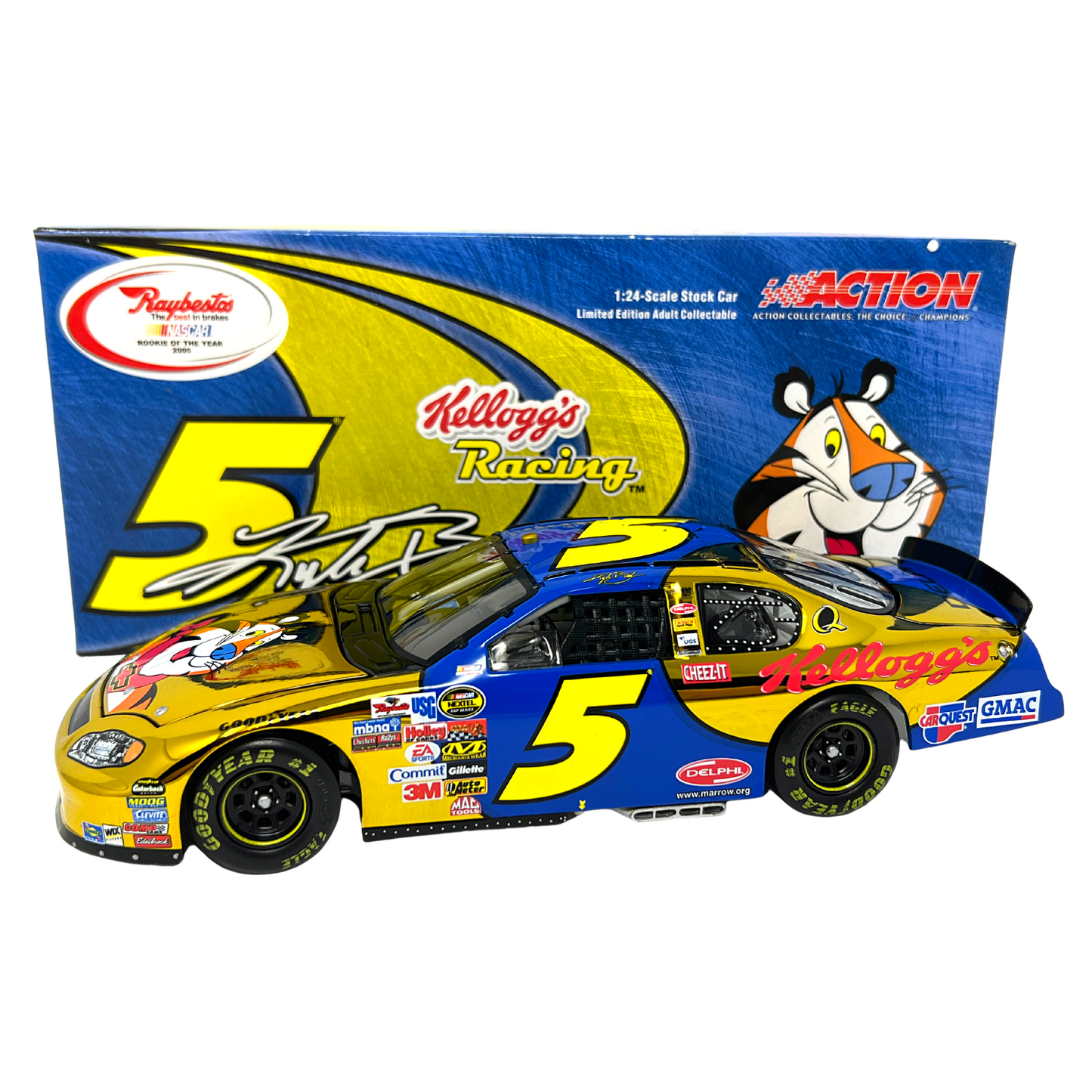 Action Nascar #5 Kyle Busch Kellogg's 2005 Monte Carlo Color Chrome 1:24 Diecast