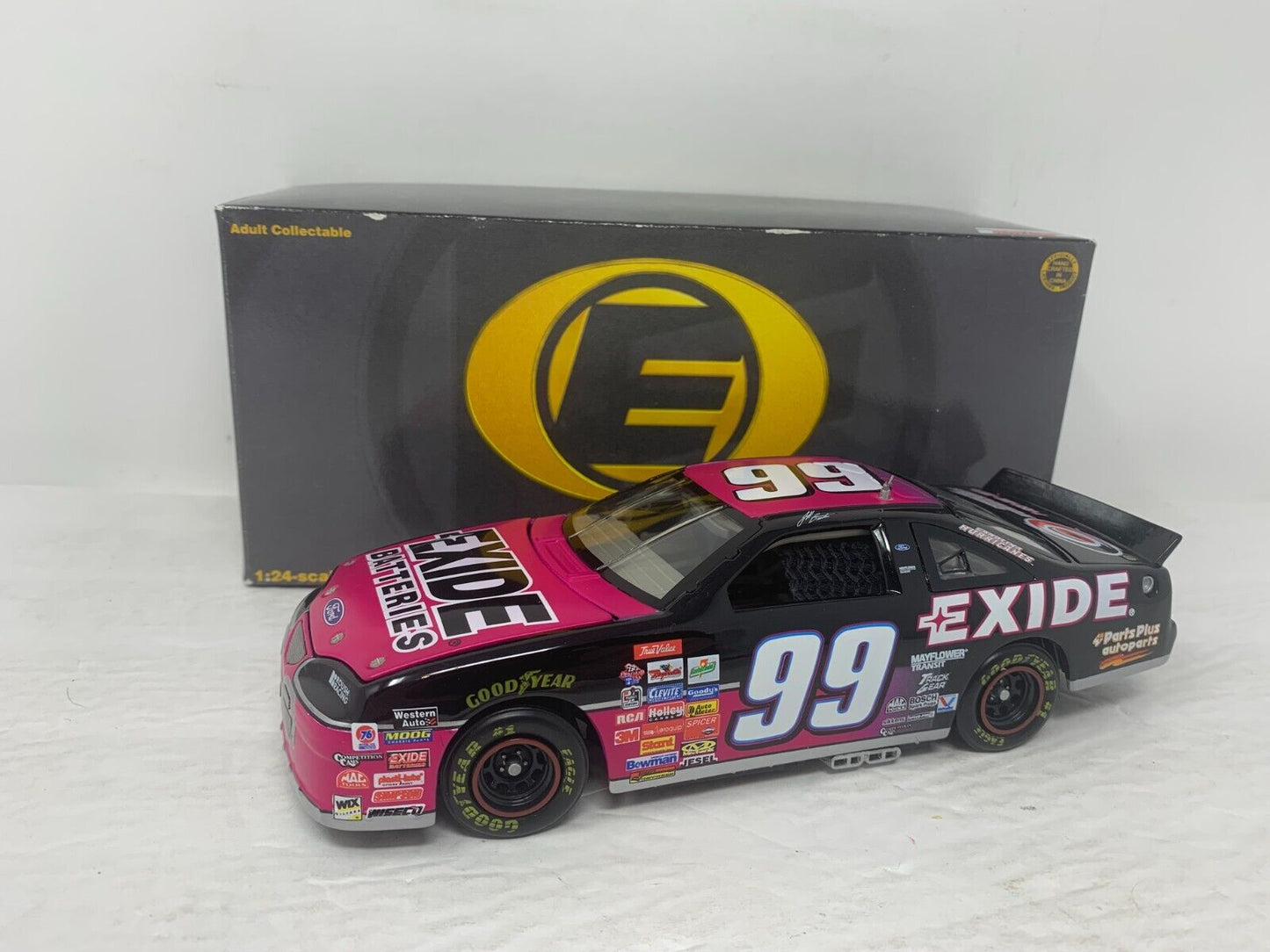 Action Nascar #99 Jeff Burton Hurricanes Exide 1997 T-Bird Elite 1:24 Diecast