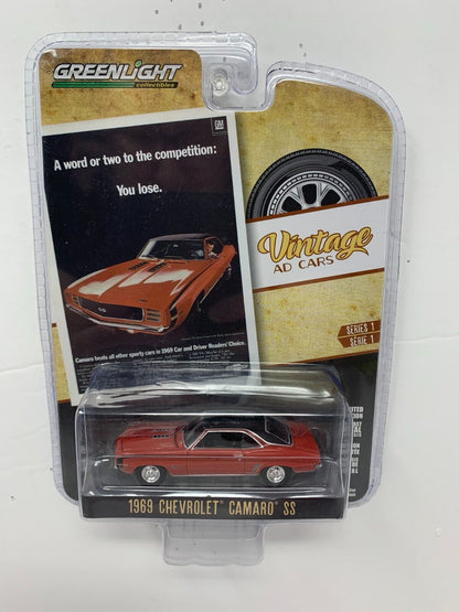 Greenlight Vintage Ad Cars Series 1 1969 Chevrolet Camaro SS 1:64 Diecast