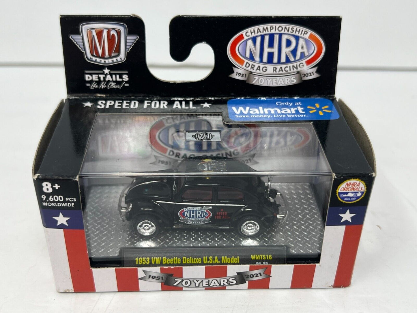 M2 Machines NHRA 1953 VW Beetle Deluxe U.S.A. Model WMTS16 1:64 Diecast