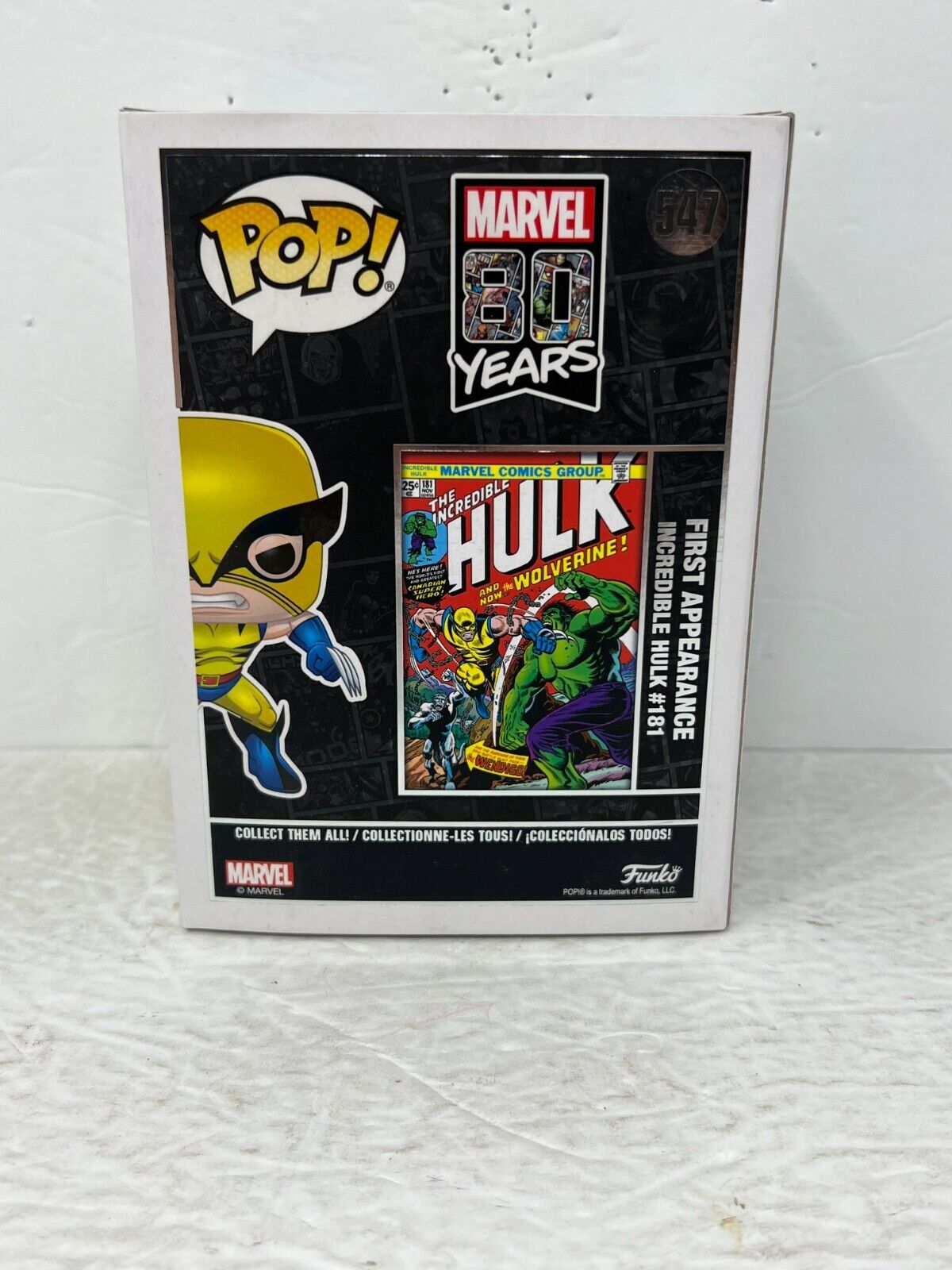 Funko Pop! Marvel 80 Years #547 Wolverine Bobble-Head