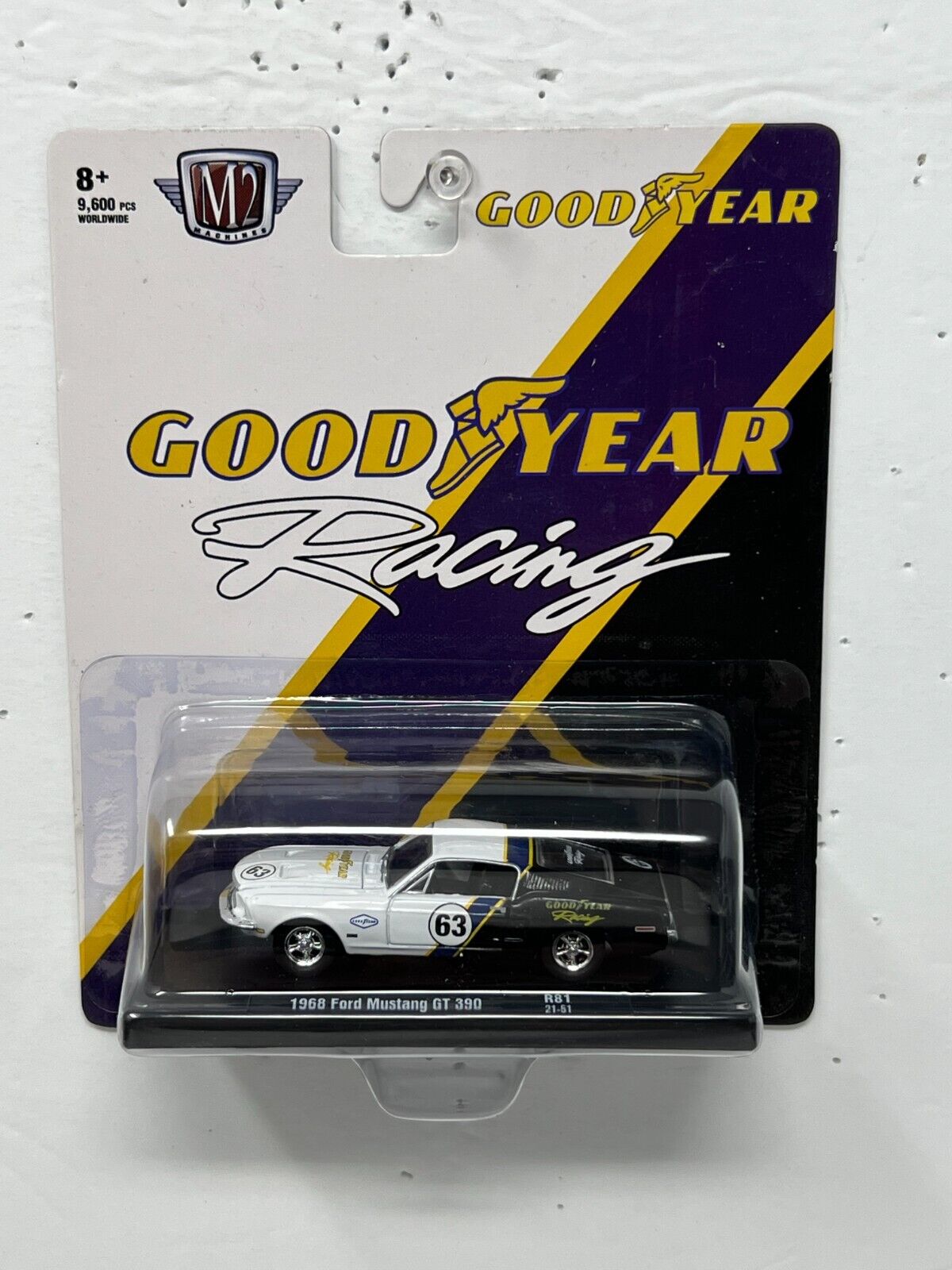 M2 Machines Goodyear Racing 1968 Ford Mustang GT 390 1:64 Diecast