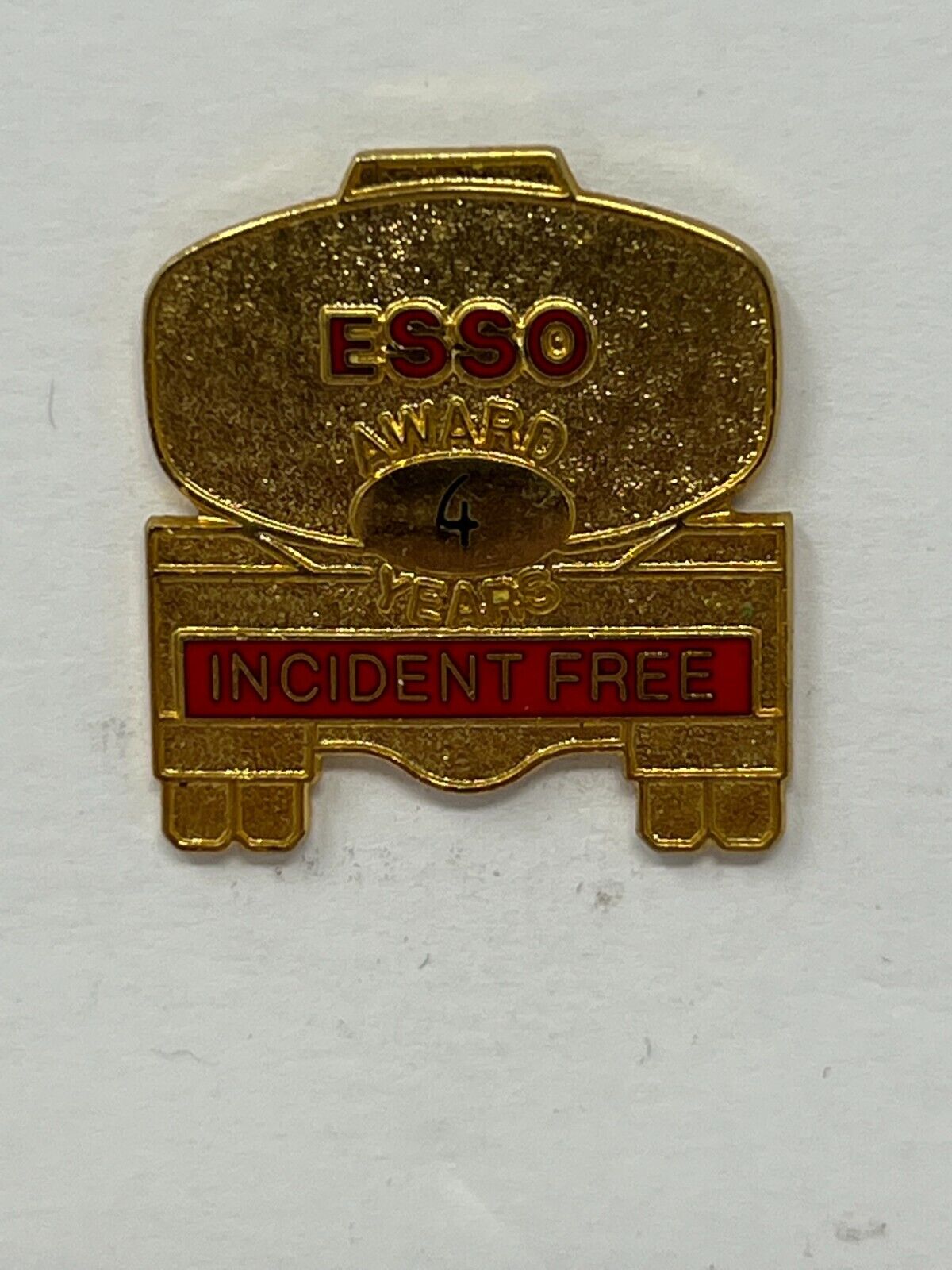 Esso Incident Free Award 4 Year Gas & Oil Lapel Pin