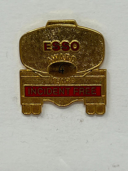 Esso Incident Free Award 4 Year Gas & Oil Lapel Pin