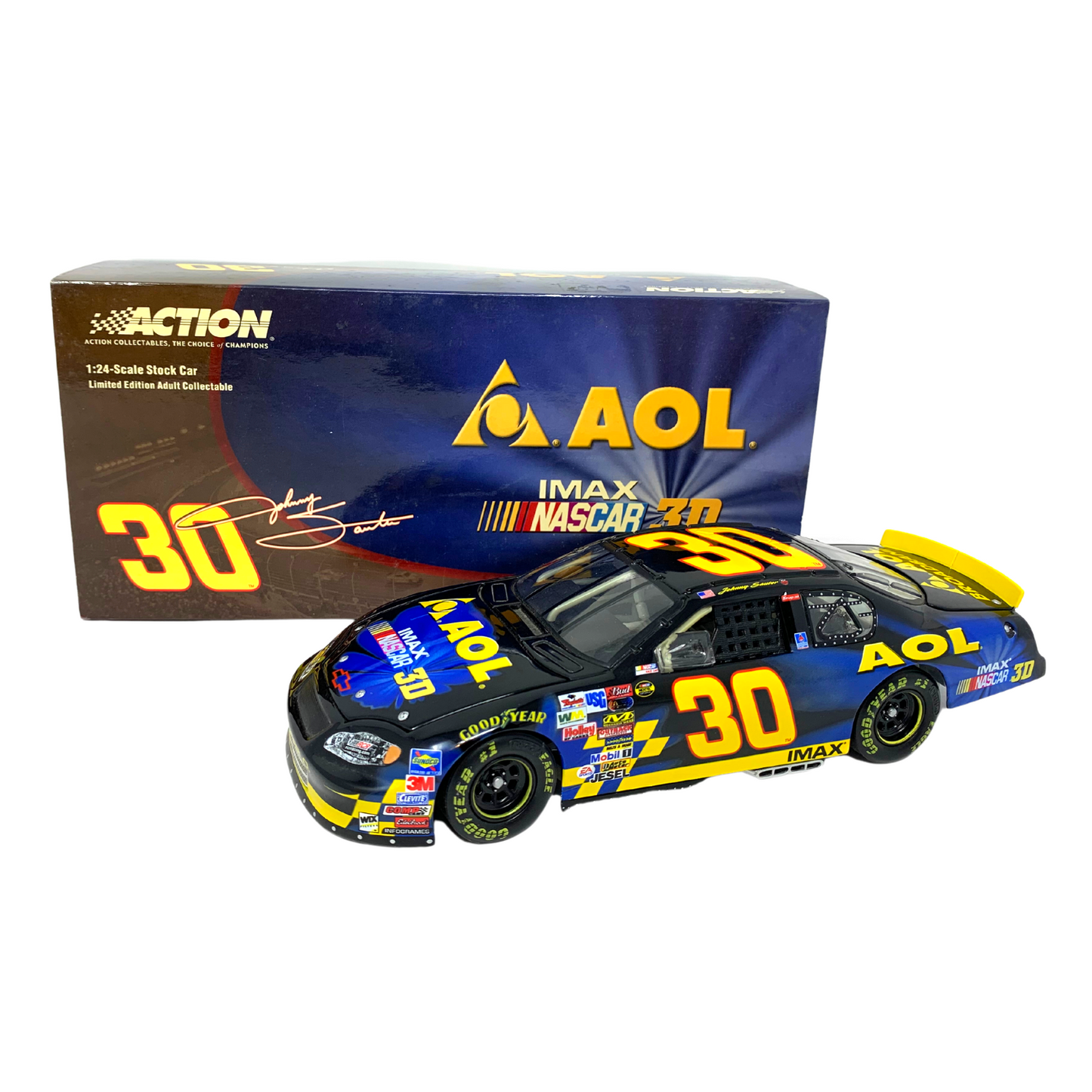 Action Nascar #30 Johnny Sauter AOL IMAX 2004 Chevy Monte Carlo 1:24 Diecast