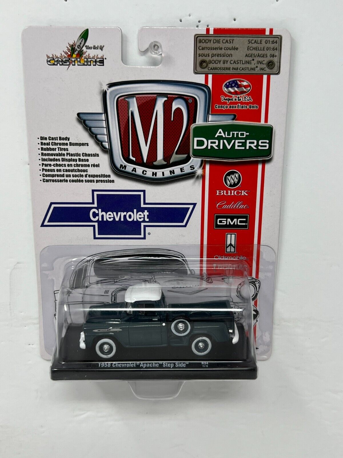 M2 Machines Auto-Drivers 1958 Chevrolet Apache Step Side 1:64 Diecast