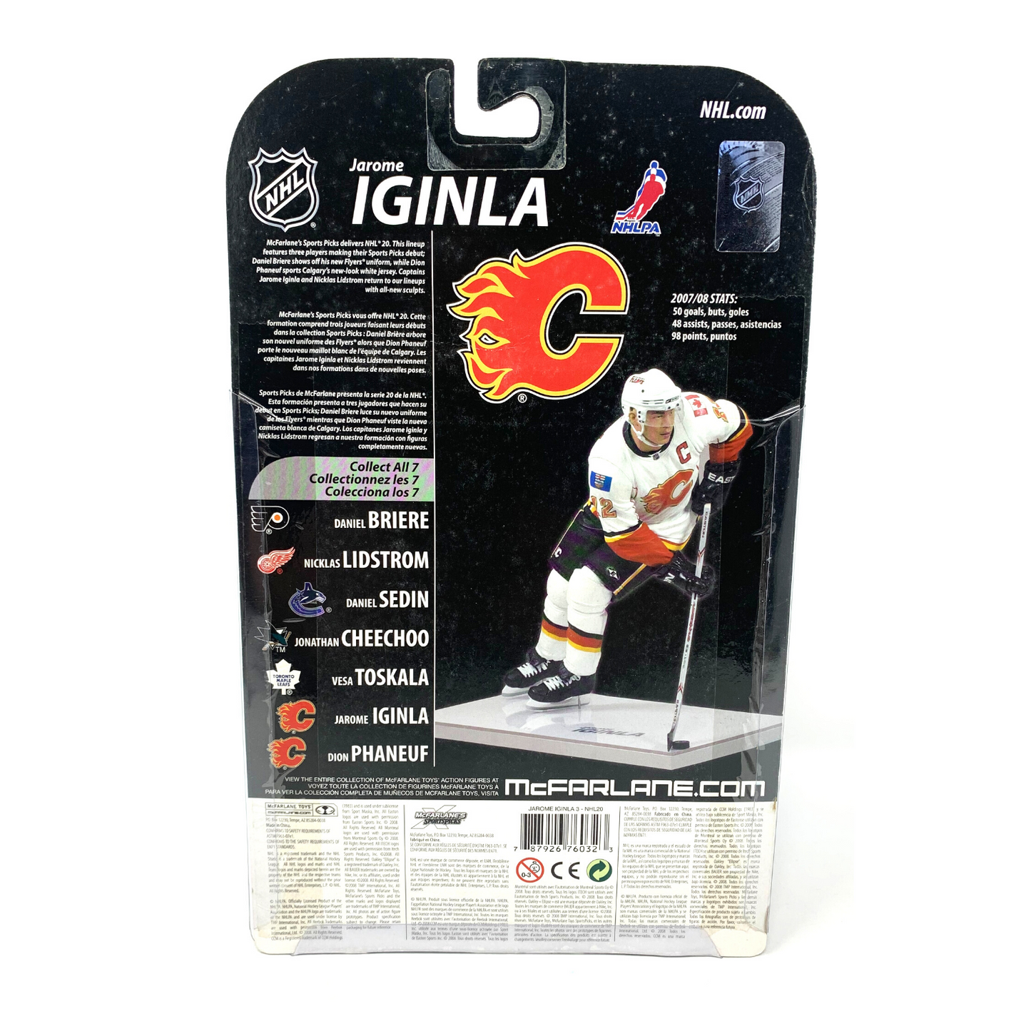 Mcfarlane NHL Jarome Iginla Calgary Flames White Jersey Series 20 Figure