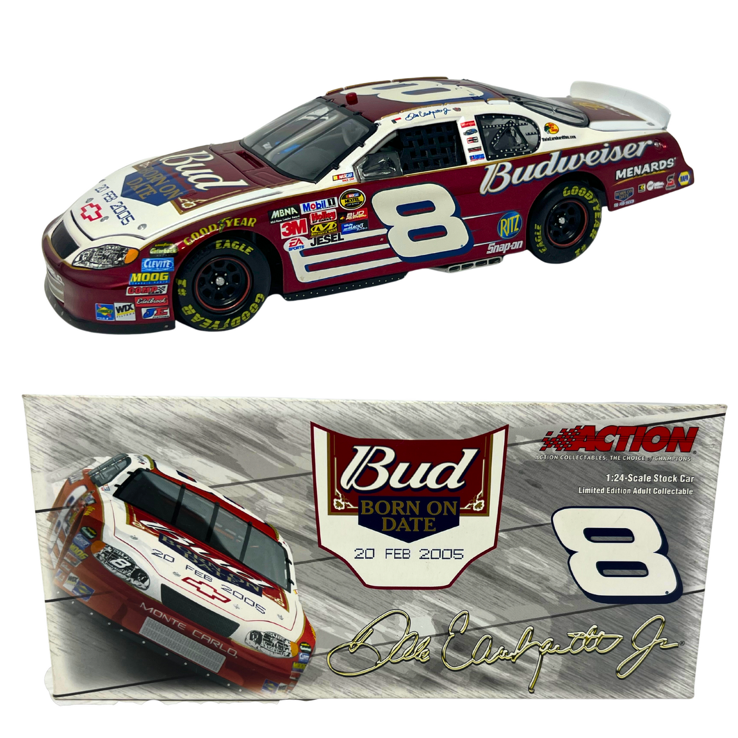 Action Nascar #8 Dale Earnhardt Jr. Bud Daytona Born Date GM Dealer 1:24 Diecast