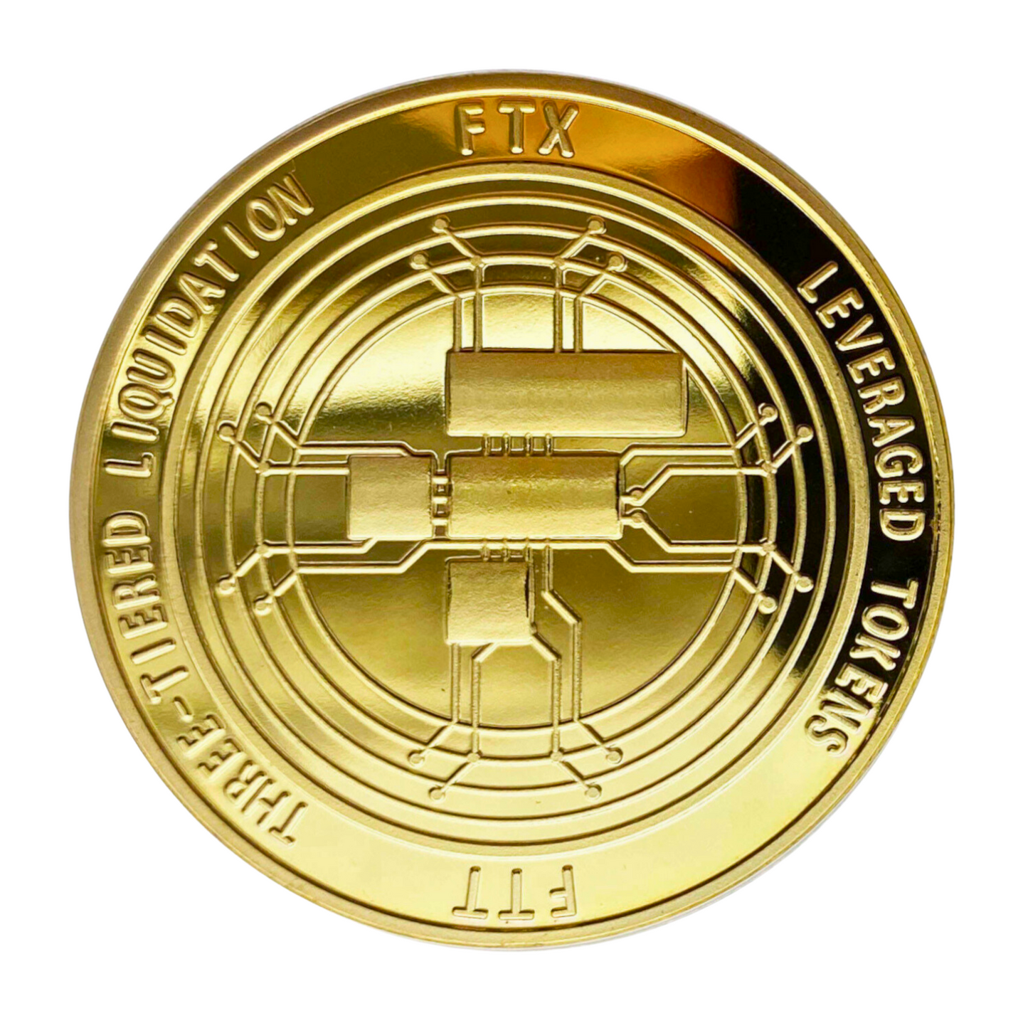 FTX | FTT (18k Gold Plated 2022 Edition) Physical Crypto Coin Novelty Souvenir