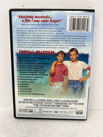 Stand by Me (DVD, 2000) River Phoenix Corey Feldman Adventure Good Condition!!!