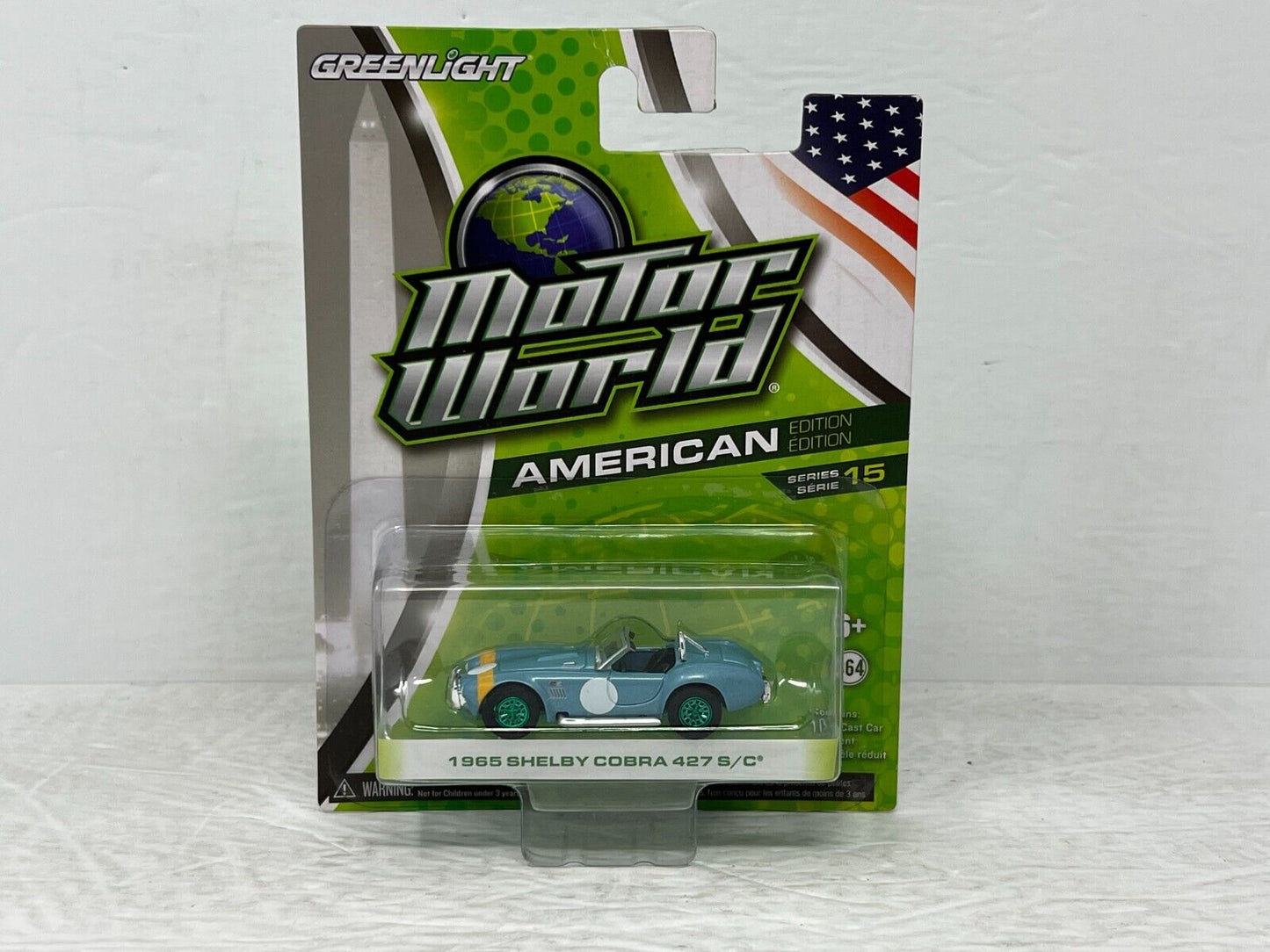 Greenlight Motor World 1965 Shelby Cobra 427 S/C Green Machine 1:64 Diecast