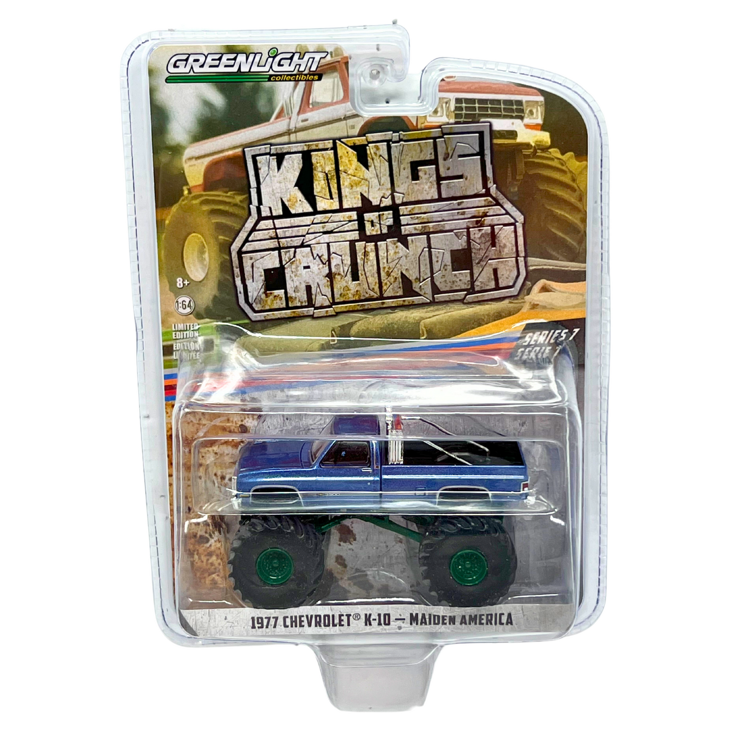 Greenlight Kings of Crunch 1977 Chevy K-10 GREEN MACHINE 1:64 Diecast