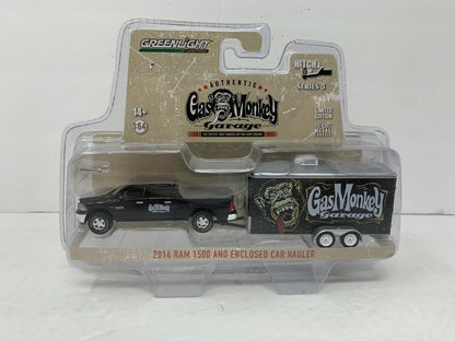 Greenlight Hitch & Tow Gas Monkey Garage 2014 Ram 1500 & Hauler 1:64 Diecast