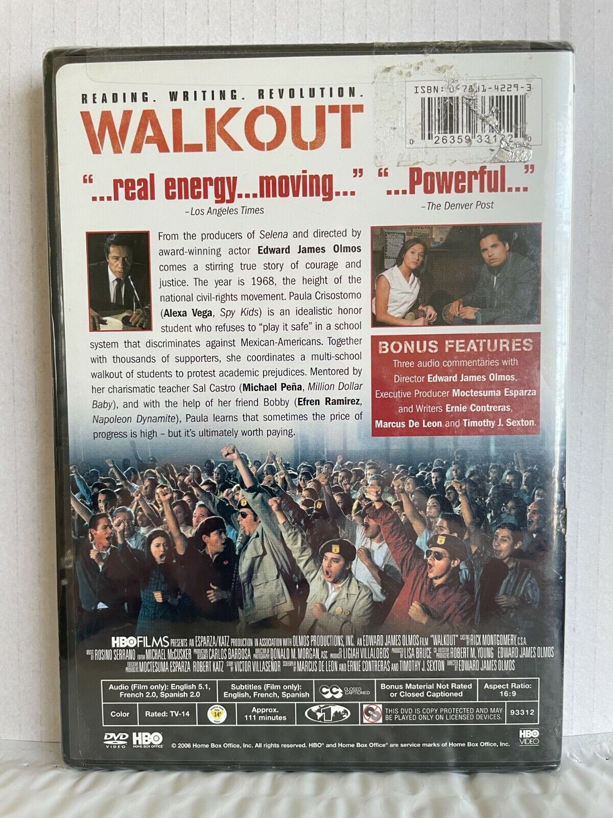 Walkout (DVD, 2007) Reading. Writing. Revolution. Drama New and Sealed!!! HBO