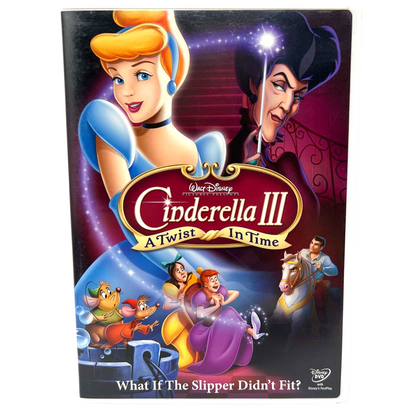 Disney Cinderella III 3: A Twist in Time (DVD, 2007) Good Condition!!!