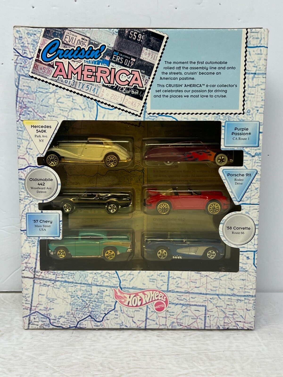 Hot Wheels Cruisin’ America 6-Car Box Set Target Exclusive 1:64 Diecast