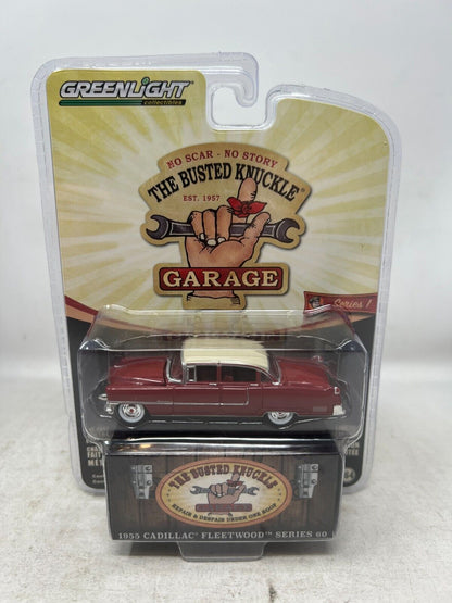 Greenlight The Busted Knuckle Garage 1955 Cadillac Fleetwood 1:64 Diecast