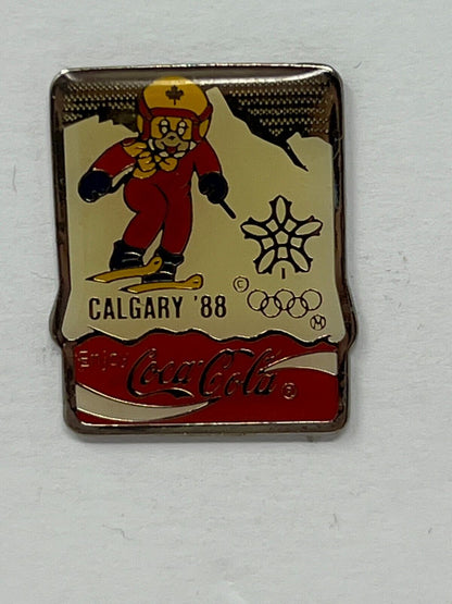 Coca Cola 1988 Calgary Winter Olympic Games (Skiing) Olympics Lapel Pin